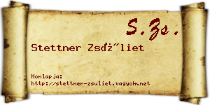 Stettner Zsüliet névjegykártya